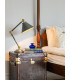 Provence Element 1 Light Table Lamp Grey Aged Brass E27-2