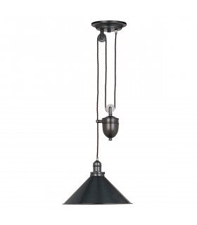 Provence 1 Light Dome Ceiling Pendant Old Bronze E27-1