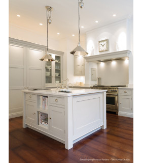 Provence 1 Light Dome Ceiling Pendant Polished Nickel E27-2
