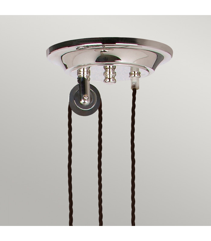 Provence 1 Light Dome Ceiling Pendant Polished Nickel E27-3