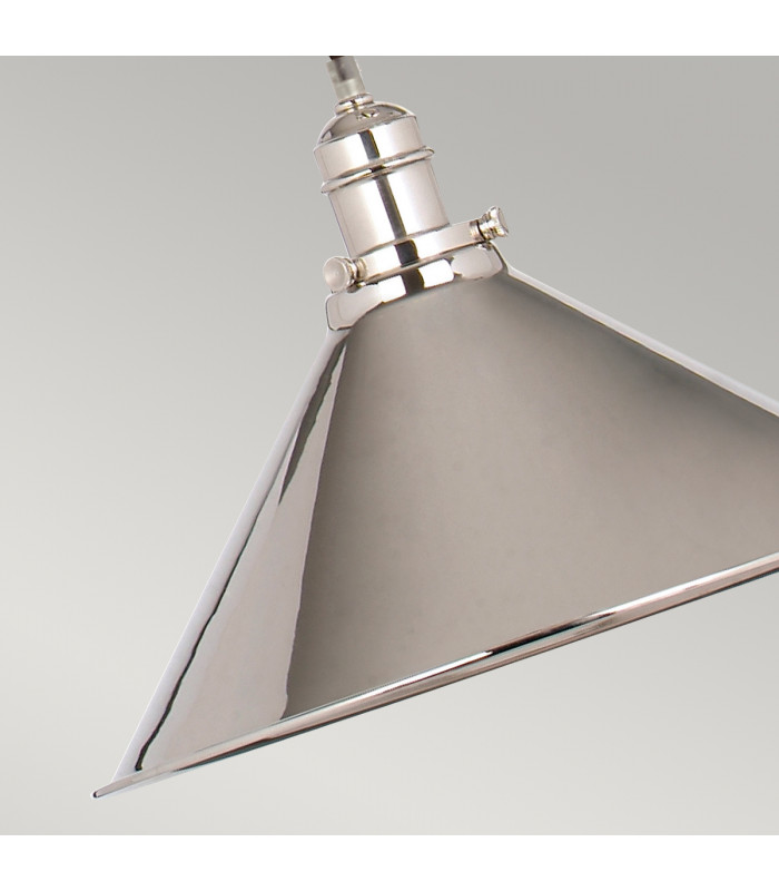 Provence 1 Light Dome Ceiling Pendant Polished Nickel E27-5