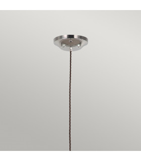Provence 1 Light Dome Ceiling Pendant Polished Nickel E27-2