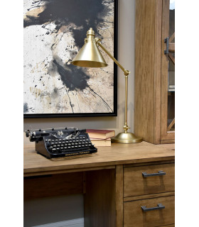 Provence 1 Light Table Lamp Aged Brass E27-2