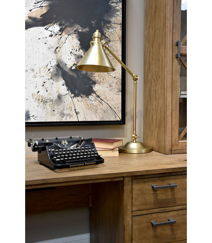Provence 1 Light Table Lamp Aged Brass E27-2