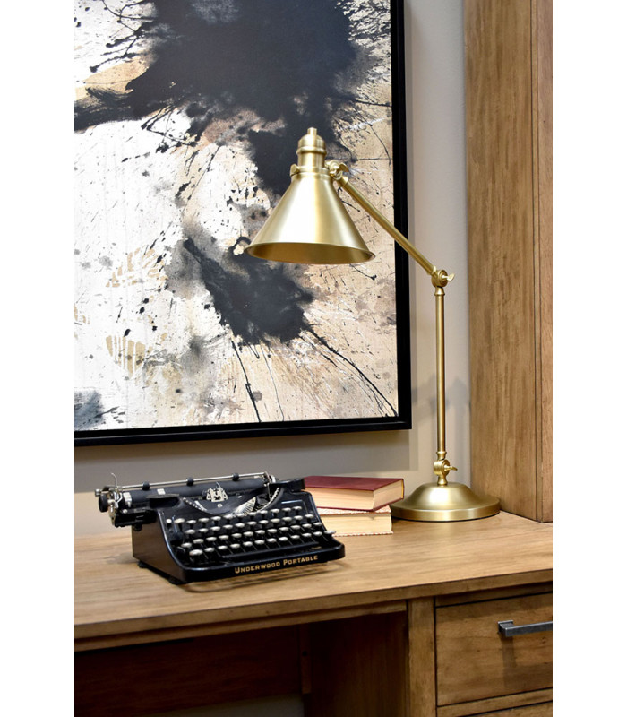 Provence 1 Light Table Lamp Aged Brass E27-3