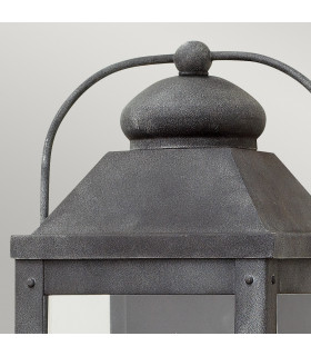 Hinkley Anchorage Outdoor 2 Light Wall Lantern Aged Zinc IP44-2