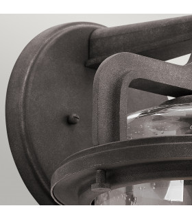 Kichler Andover Outdoor 1 Light Wall Lantern Weathered Zinc IP44-2