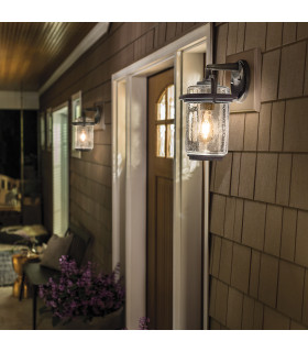 Kichler Andover Outdoor 1 Light Wall Lantern Weathered Zinc IP44-2