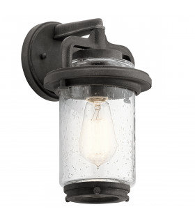 Kichler Andover Outdoor 1 Light Wall Lantern Weathered Zinc IP44-1