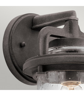 Kichler Andover Outdoor 1 Light Wall Lantern Weathered Zinc IP44-2