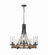 Feiss Angelo 5 Light Chandelier Weathered Oak-1