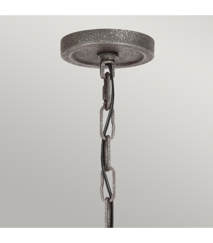 Feiss Angelo 6 Light Chandelier Weathered Oak-4