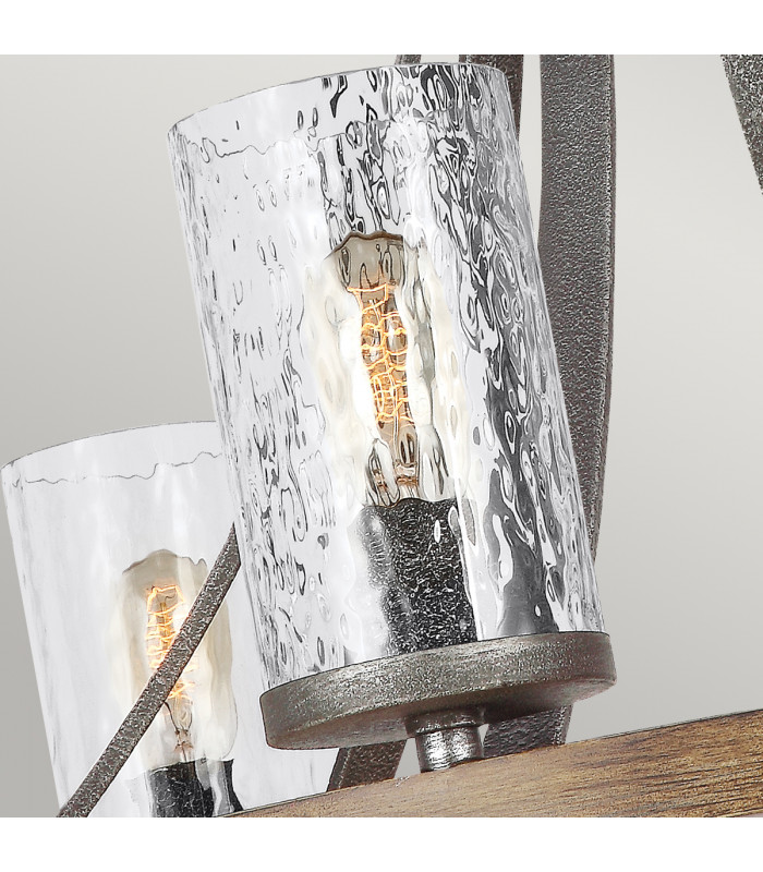 Feiss Angelo 6 Light Chandelier Weathered Oak-5