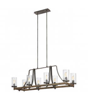 Feiss Angelo 8 Light Isle Chandelier Weathered Oak-1