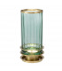 Arno Table Lamp Metalwork Aged Brass Green Glass-1