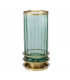 Arno Table Lamp Metalwork Aged Brass Green Glass-2