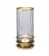 Arno Table Lamp Metalwork Aged Brass Smoked Glass-1