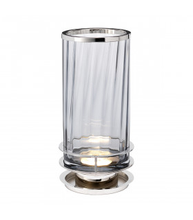 Arno Table Lamp Metalwork Polished Nickel Smoked Glass-1