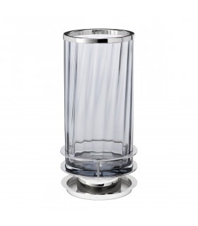 Arno Table Lamp Metalwork Polished Nickel Smoked Glass-2