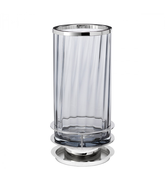 Arno Table Lamp Metalwork Polished Nickel Smoked Glass-2