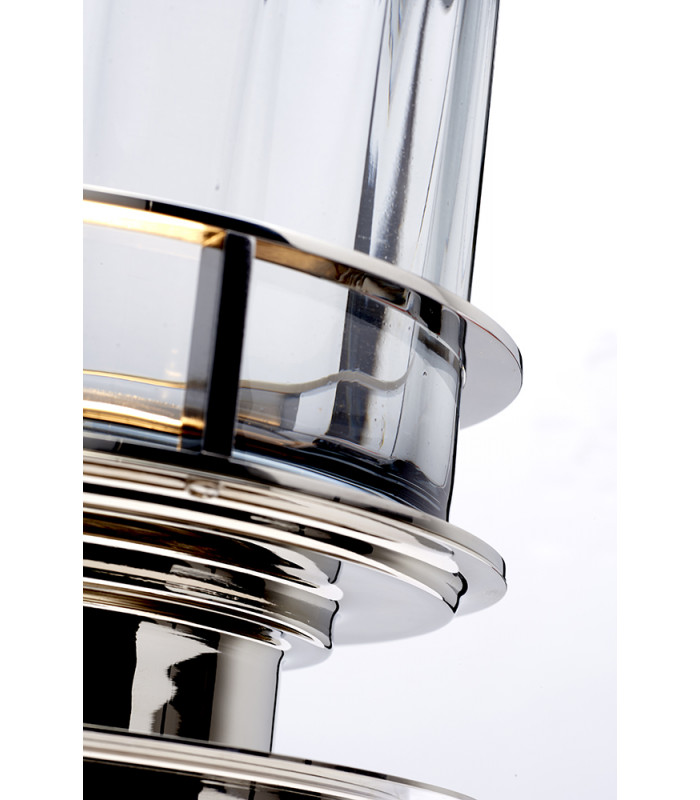 Arno Table Lamp Metalwork Polished Nickel Smoked Glass-3