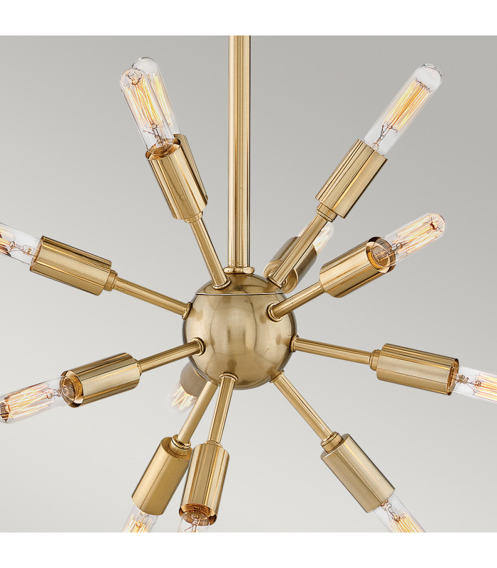 Lisa McDennon by Hinkley Aros 12 Light Pendant Black & Warm Brass-5