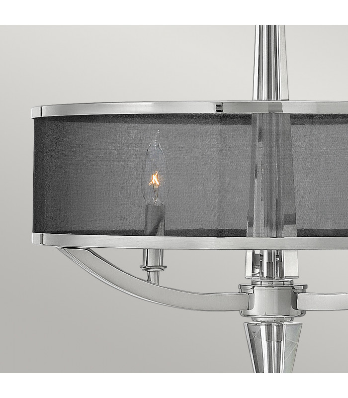 Hinkley Ascher 3 Light Pendant Polished Nickel-3