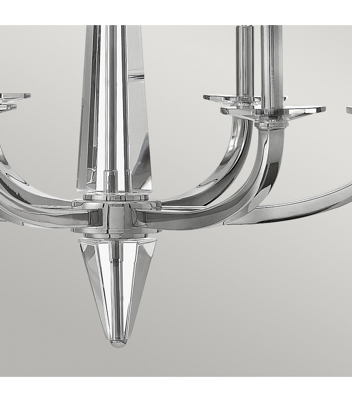 Hinkley Ascher 6 Light Chandelier Polished Nickel-2