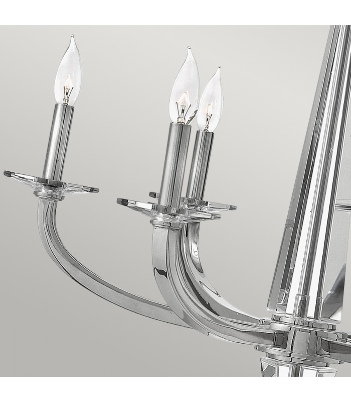 Hinkley Ascher 6 Light Chandelier Polished Nickel-3
