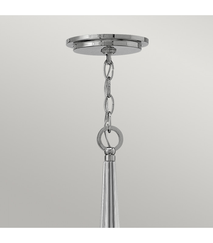 Hinkley Ascher 6 Light Chandelier Polished Nickel-4