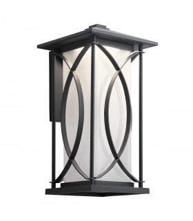 Kichler Ashbern Outdoor 1 Light Wall Lantern Textured Black IP44-1