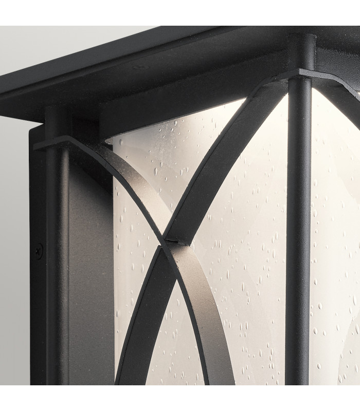 Kichler Ashbern Outdoor 1 Light Wall Lantern Textured Black IP44-2