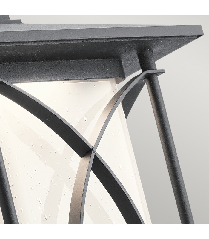 Kichler Ashbern Outdoor 1 Light Wall Lantern Textured Black IP44-4