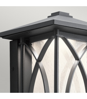 Kichler Ashbern Outdoor 1 Light Wall Lantern Textured Black IP44-2