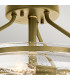 Kichler Belle 3 Light Semi-Flush Mount Brushed Natural Brass-2