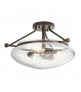 Kichler Belle 3 Light Semi-Flush Mount Olde Bronze-1