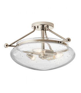Kichler Belle 3 Light Semi-Flush Mount Polished Nickel-1