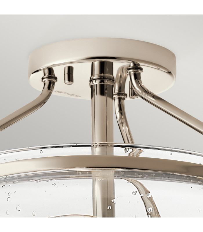 Kichler Belle 3 Light Semi-Flush Mount Polished Nickel-3