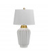 Bexley 1 Light Table Lamp White Brushed Brass-1