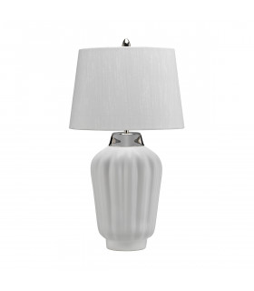 Bexley 1 Light Table Lamp White Polished Nickel-1
