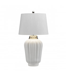 Bexley 1 Light Table Lamp White Polished Nickel-2