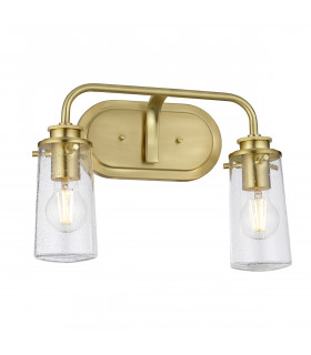 Kichler Braelyn 2 Light Wall Light Brushed Brass IP44-1