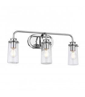 Kichler Braelyn 3 Light Wall Light Chrome IP44-1