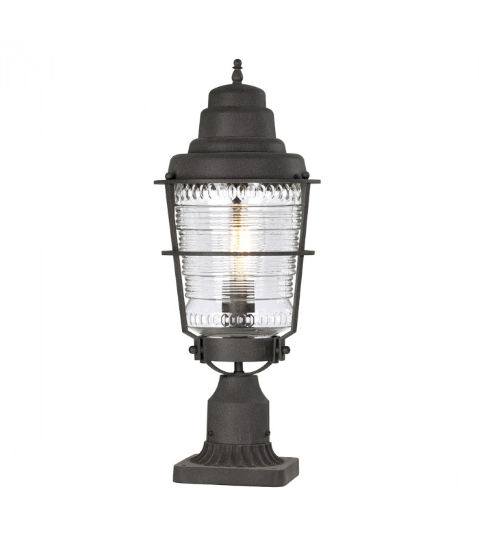 Kichler Chance Harbor Outdoor 1 Light Pedestal Lantern Weathered Zinc IP44-1