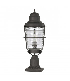 Kichler Chance Harbor Outdoor 1 Light Pedestal Lantern Weathered Zinc IP44-2