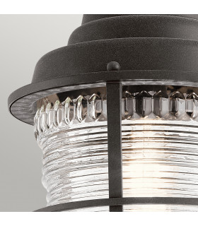 Kichler Chance Harbor Outdoor 1 Light Chain Lantern Weathered Zinc IP44-2