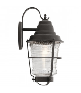 Kichler Chance Harbor Outdoor 1 Light Wall Lantern Weathered Zinc IP44-2