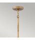 Hinkley Fletcher 3 Light Pendant Aged Zinc with Heritage Brass-3