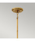 Hinkley Fletcher 2 Light Pendant Aged Zinc with Heritage Brass-3