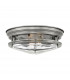Hinkley Hadrian 2 Light Flush Mount Antique Nickel with Glass IP44-1